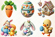 Crochet Easter Day Sublimation Clipa, a Seasonal Illustration by Rose Art (Thumbnail 4 of 4)