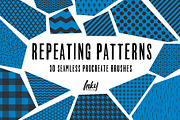 Seamless Pattern Procreate Brushes, a Brush Add-On by Inky Pixels (Thumbnail 1 of 5)