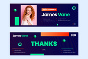 Modern Email Signature Design Set, an UI Kit Template by ContestDesign (Thumbnail 5 of 5)