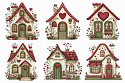 Whimsical Valentine House Clipart, an Illustration by Libby Wishes (Thumbnail 8 of 8)