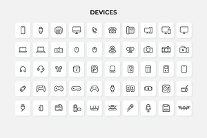 1000 Outline Icons Canva Bundle