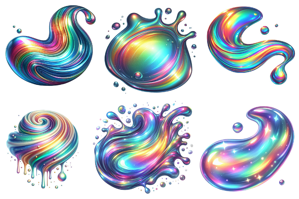 Holographic Drip Clipart, an Illustration by Designworld (Photo 3 of 5)