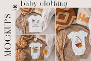 Baby Clothing Autumn Mockup Bundle, a Shirt Mockup by Neutral Mockups (Thumbnail 1 of 4)