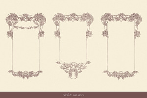 60 Victorian Floral Borders