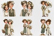 Cute Summer Wedding Couple Clipart, a Seasonal Illustration by Rose Art (Thumbnail 3 of 6)