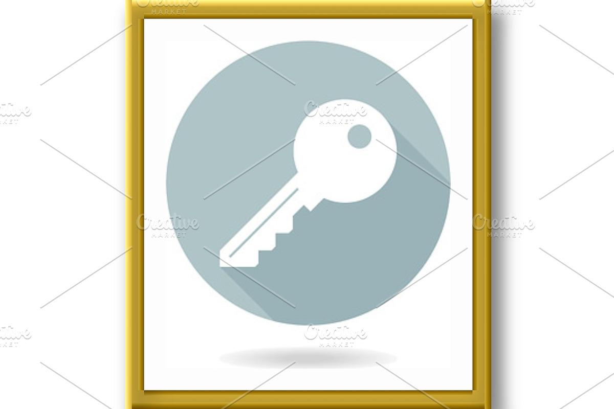 Key Flat Icon, an Outline Icon by FineArtStudio (Photo 3 of 3)