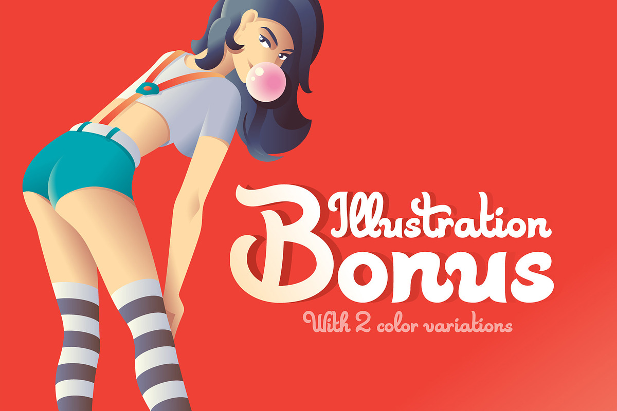 Skater Girl font + Bonus preview 4