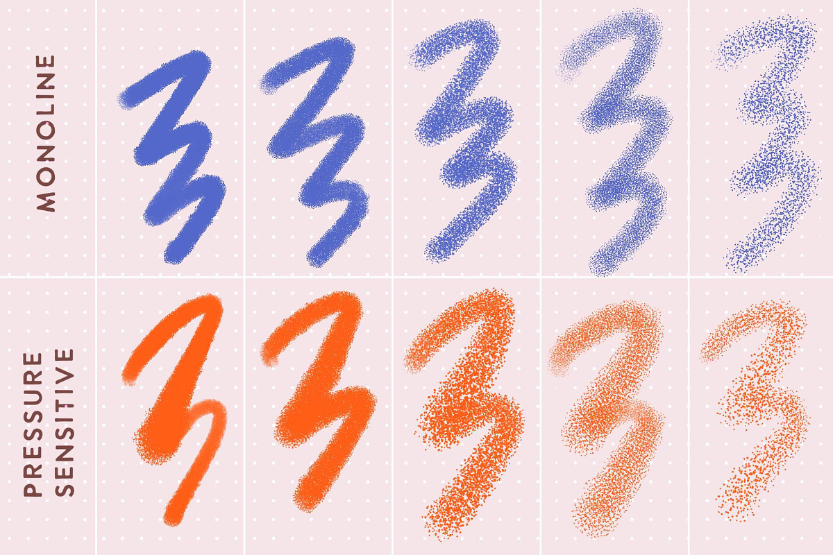 Procreate Grain Texture Brushes preview 3