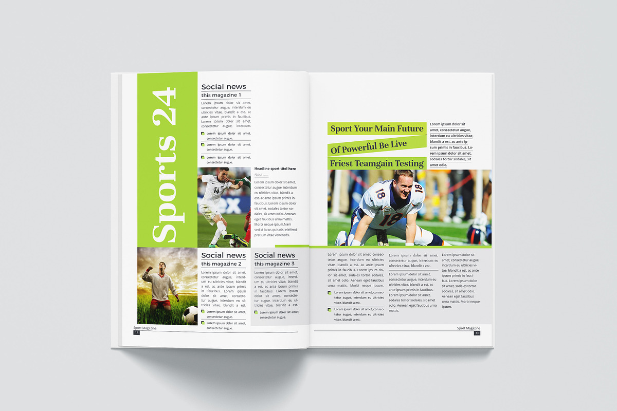 Sport Magazine Template, a Magazine Template by obidullah_01 (Photo 7 of 9)