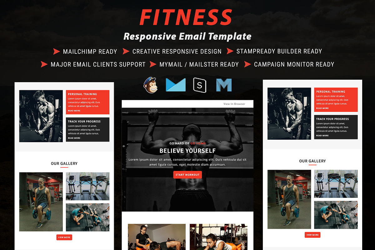 Fitness - Email Template, an Email Template by Pennyblack Templates
