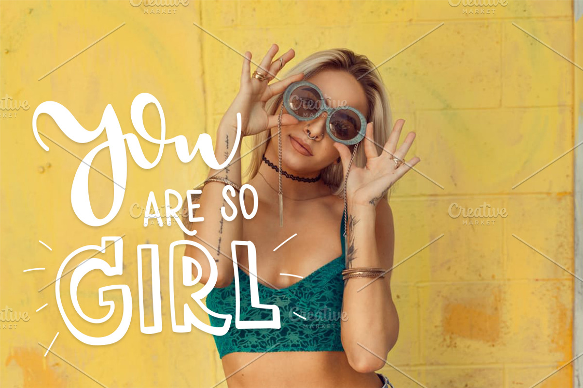 Girl power - lettering set, a Social Media Template by Beauty Drops (Photo 8 of 9)