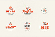 Pizza Logotypes and Badges, a Branding & Logo Template by Design Crafts (Thumbnail 2 of 2)