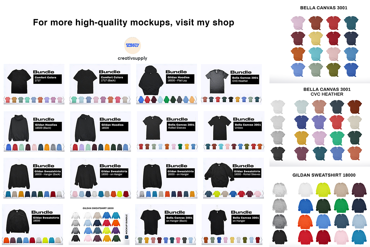 Comfort Colors 1717 Mockup Bundle CC, a Mockup by creativsupply (Photo 4 of 4)