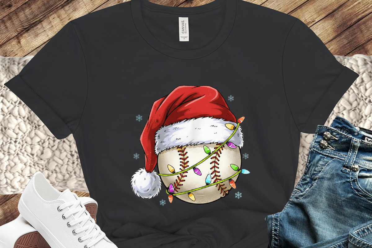 Christmas Softball Santa Hat PNG, an Illustration by designcity5 (Photo 6 of 8)