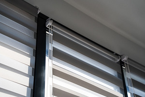 Close View of Zebra Window Blinds