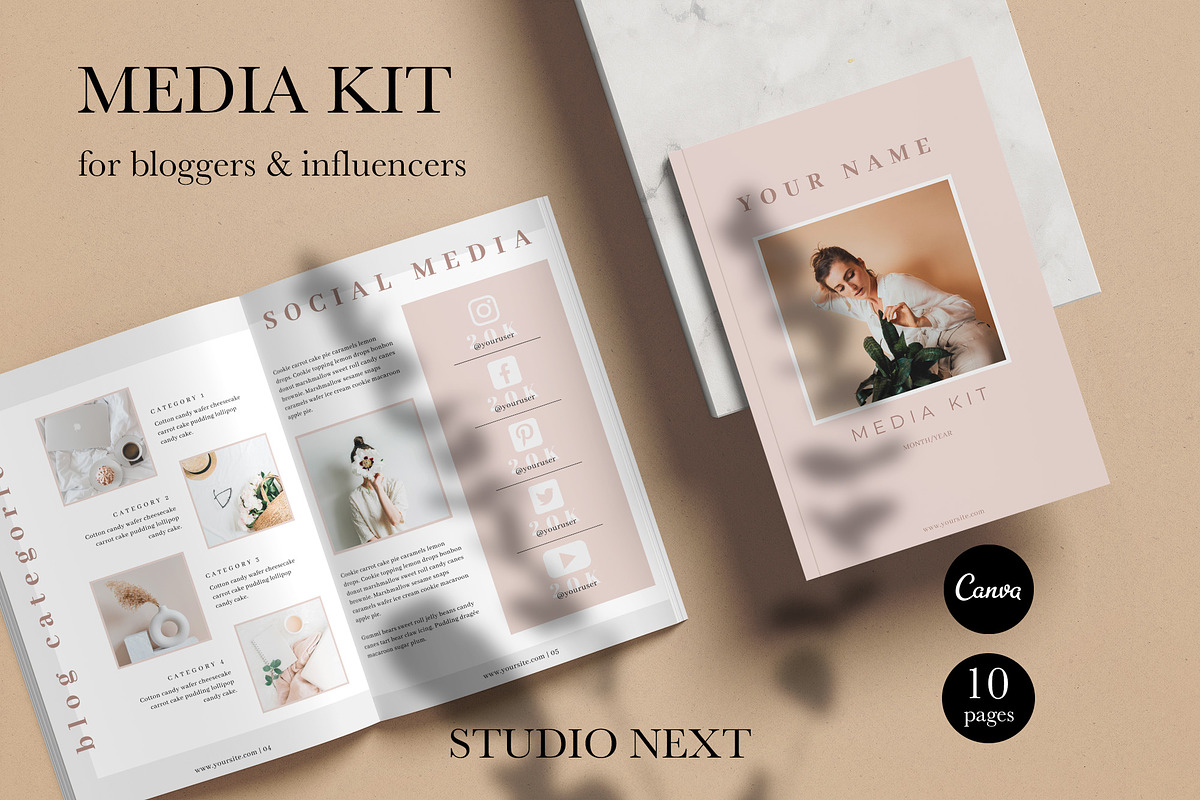 Media Kit Canva Template | EYRA, a Brochure Template by Studio Next (Photo 1 of 9)