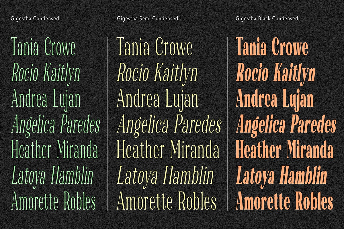 Gigestha Modern Serif (70 Fonts), a Serif Font by MjStudio31 (Photo 9 of 14)