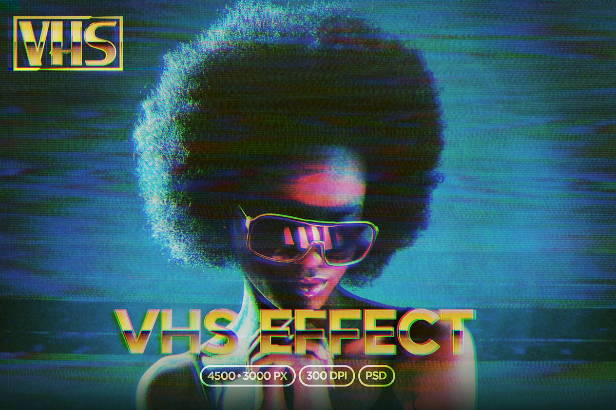 VHS Photo Effect, a Layer Style Add-On by Cursedesign (Photo 1 of 6)