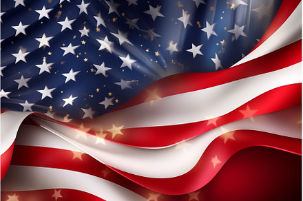 American flags are flown during, a Holiday Photo by Ungvar Studio