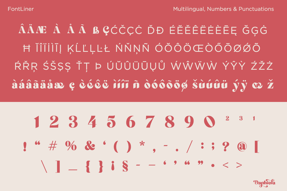 Daphiola - Modern Display Typeface, a Sans Serif Font by Font Liner (Photo 10 of 10)