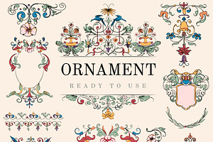 Vintage flourish ornament, a Background Graphic by rawpixel
