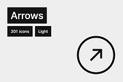 Arrows Light - 301 icons, an Outline Icon by Pictomate (Thumbnail 1 of 7)