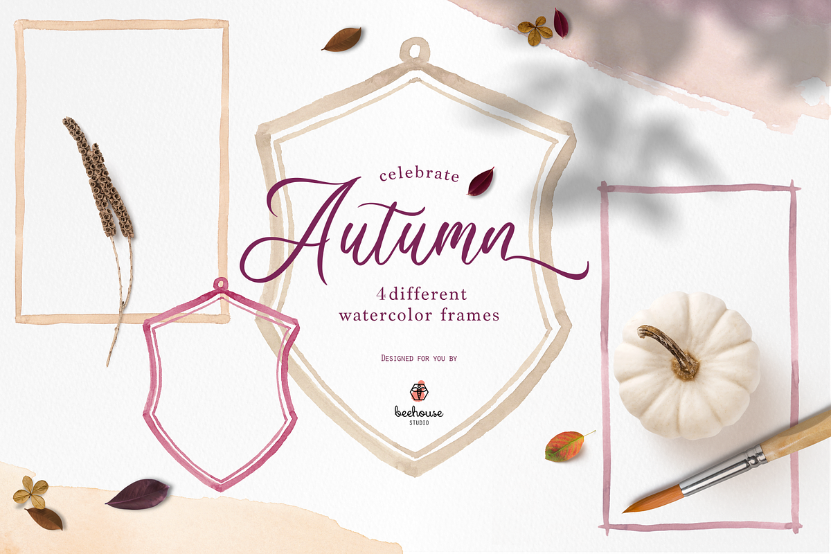 Autumn Watercolor Illustration, a Decorative Illustration by beehouse studio (Photo 9 of 10)