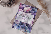 Watercolor violet Hydrangea painting, an Illustration by Khrys.art (Thumbnail 7 of 8)
