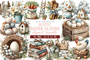 Rustic Easter clipart, an Illustration by DreamArtGraphic (Thumbnail 1 of 4)
