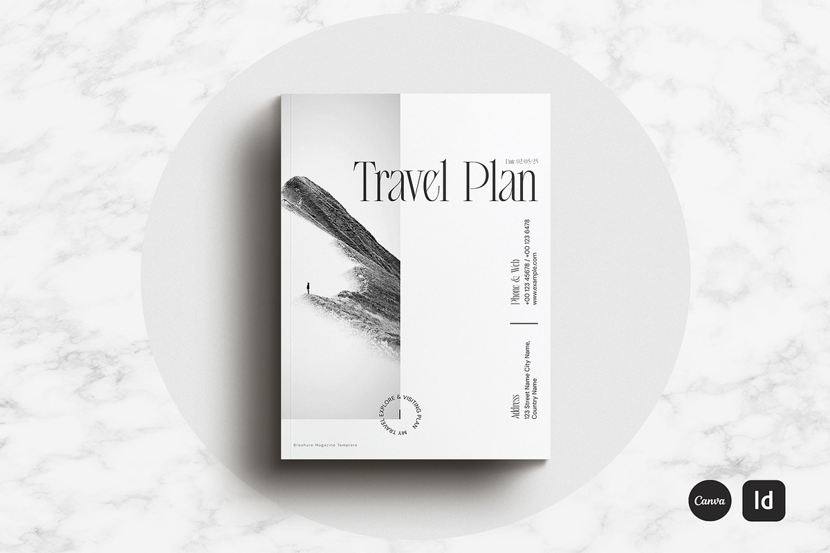 Travel Photography Brochure Template, a Brochure Template by Creatiya Type (Photo 1 of 10)