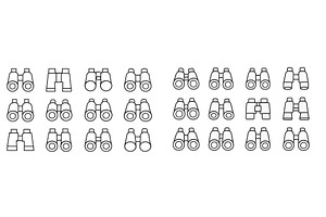 Numerous outlines of binoculars, a Nature Photo by ZinetroN