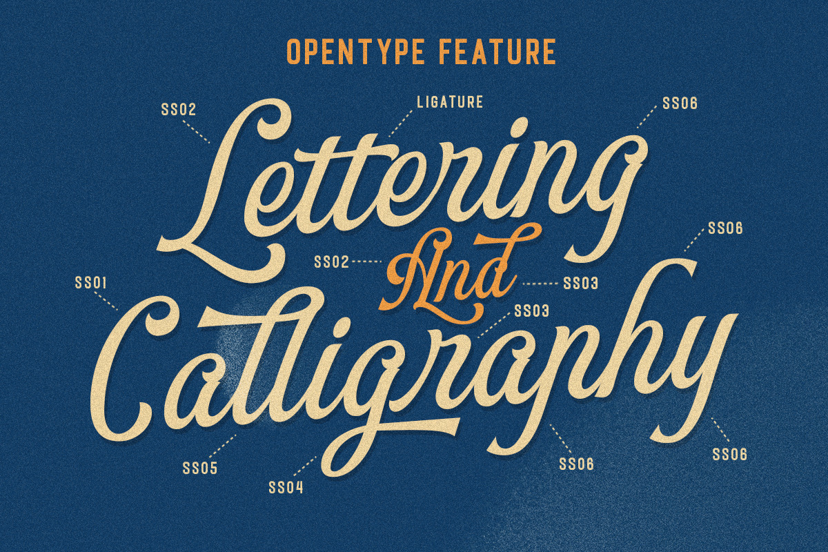 Mitograph - Display Script Font, a Script Font by Letterhend Studio (Photo 4 of 9)