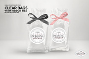 Clear Candy Bags with Ribbon Mockup, a Cups & Container Mockup by INCDesign (Thumbnail 9 of 10)