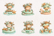 Whimsical Pool Day Highland Cow, an Animal Illustration by CreationArt (Thumbnail 3 of 7)