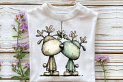 Whimsical Christmas Reindeer Clipart, an Illustration by CraftArtStudio (Thumbnail 4 of 6)