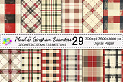 Plaid & Gingham Seamless Patterns, a Texture Graphic by Canvas Craft (Thumbnail 1 of 9)