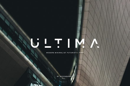 ULTIMA - modern futuristic font, a Sans Serif Font by MoonBandit