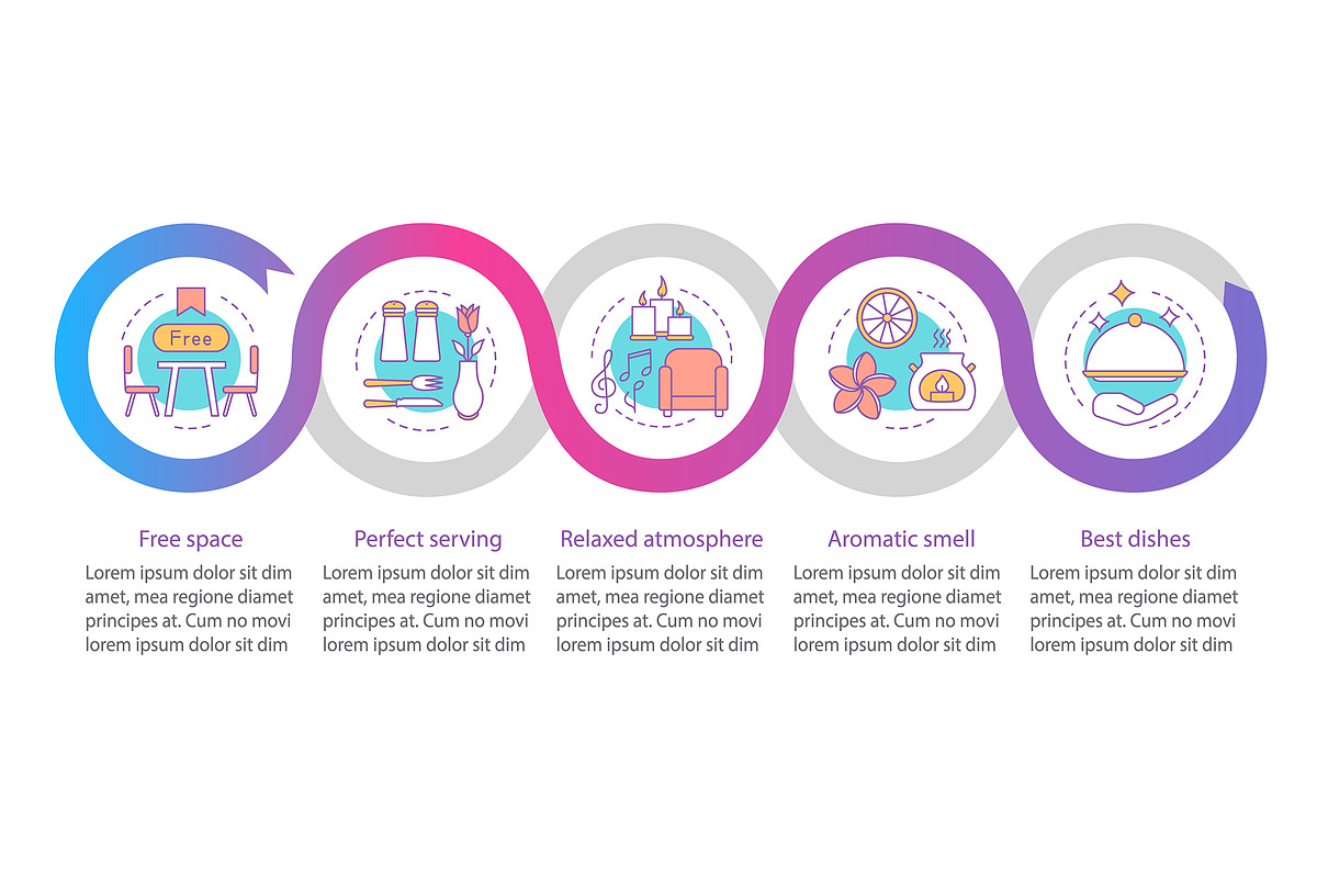 Food service vector infographic, a Templates & Theme by IMG Visuals