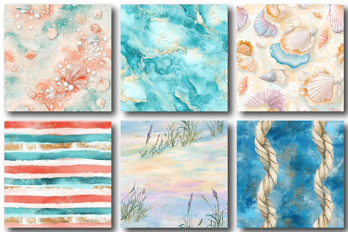 Beach Textures Collection, a Pattern Graphic by designcity5 (Photo 4 of 5)