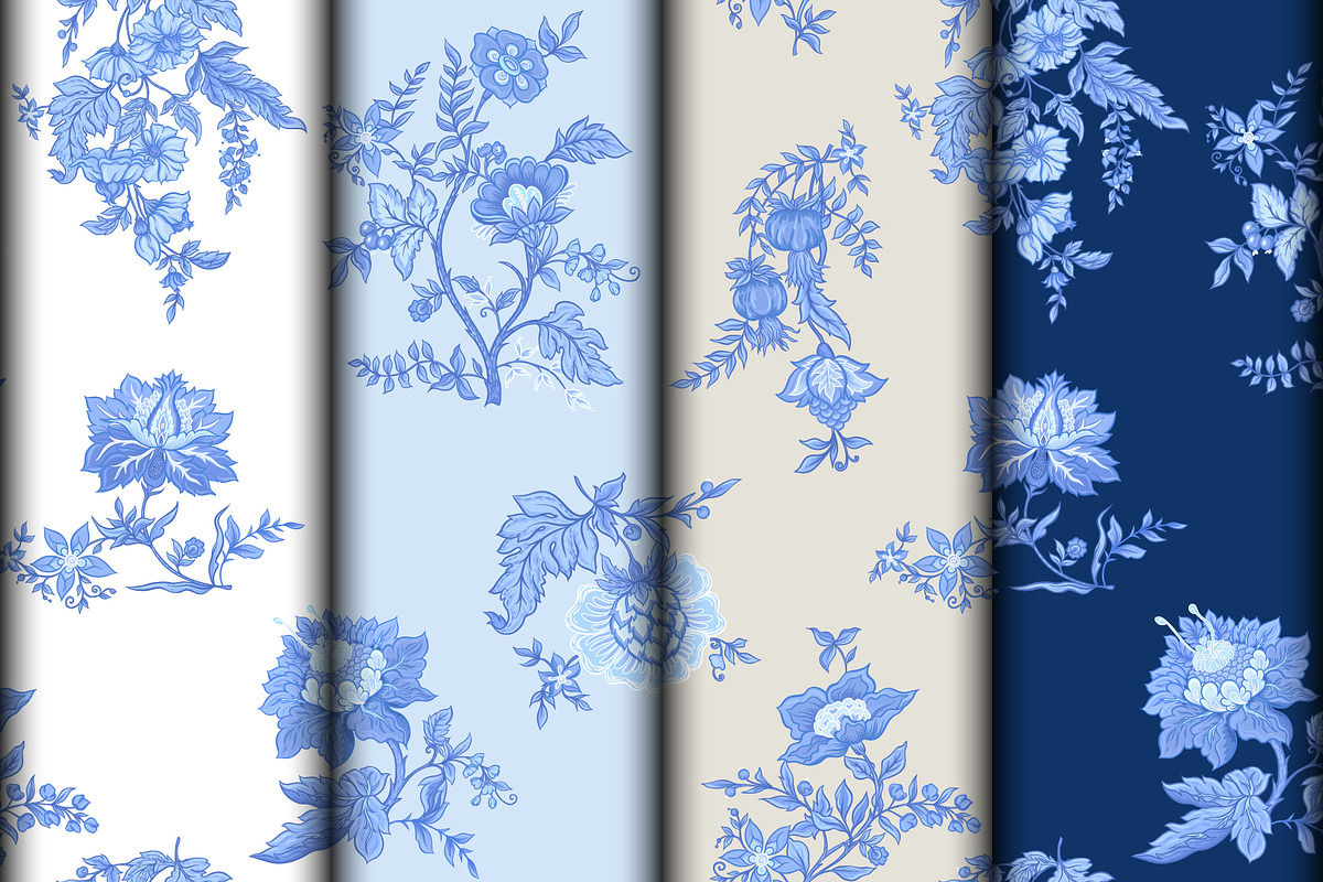 Jacobean Passion Seamless Patterns, a Pattern Graphic by Elen-Lane (Photo 2 of 5)