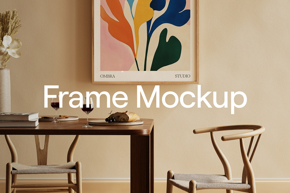 Dining Room Frame Mockup, a Household Mockup by Ombra Studio (Photo 2 of 3)