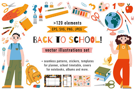 Back to school illustrations