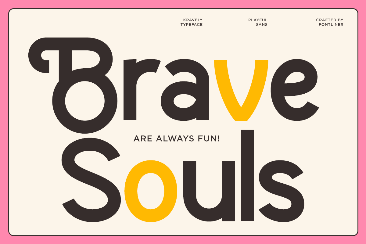 Kravely - Playful Decorative Font, a Sans Serif Font by Font Liner (Photo 8 of 10)