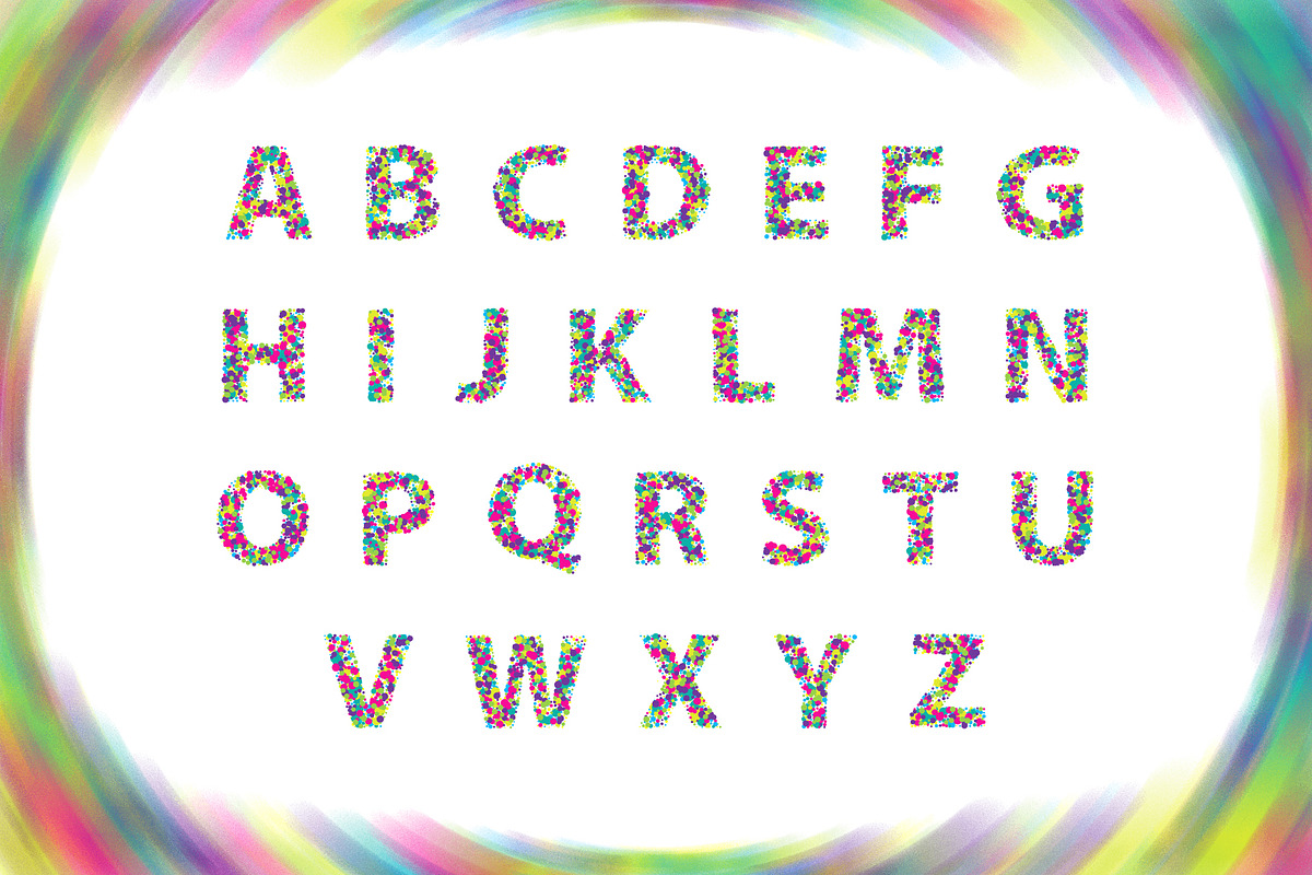 Colorblind OTF Colorful Font preview 5
