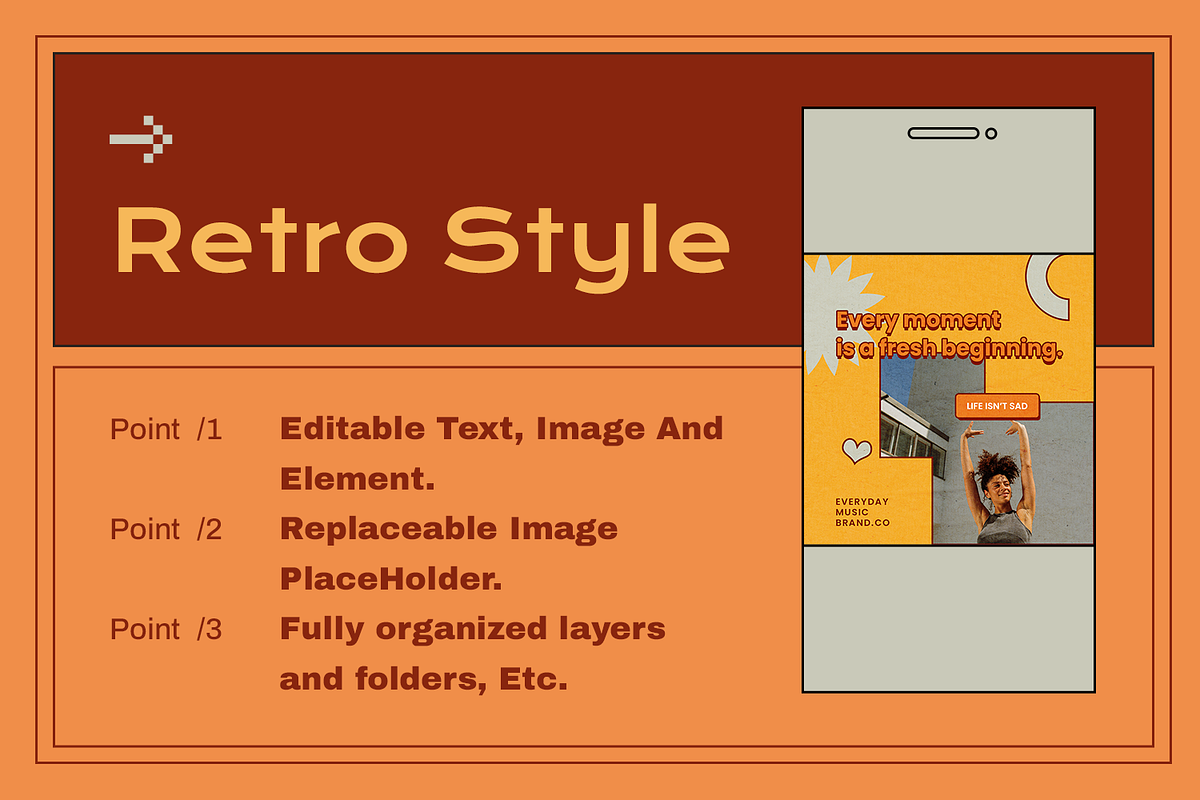 Cenal Post & Story Template, a Social Media Template by Creatchees.std (Photo 2 of 5)