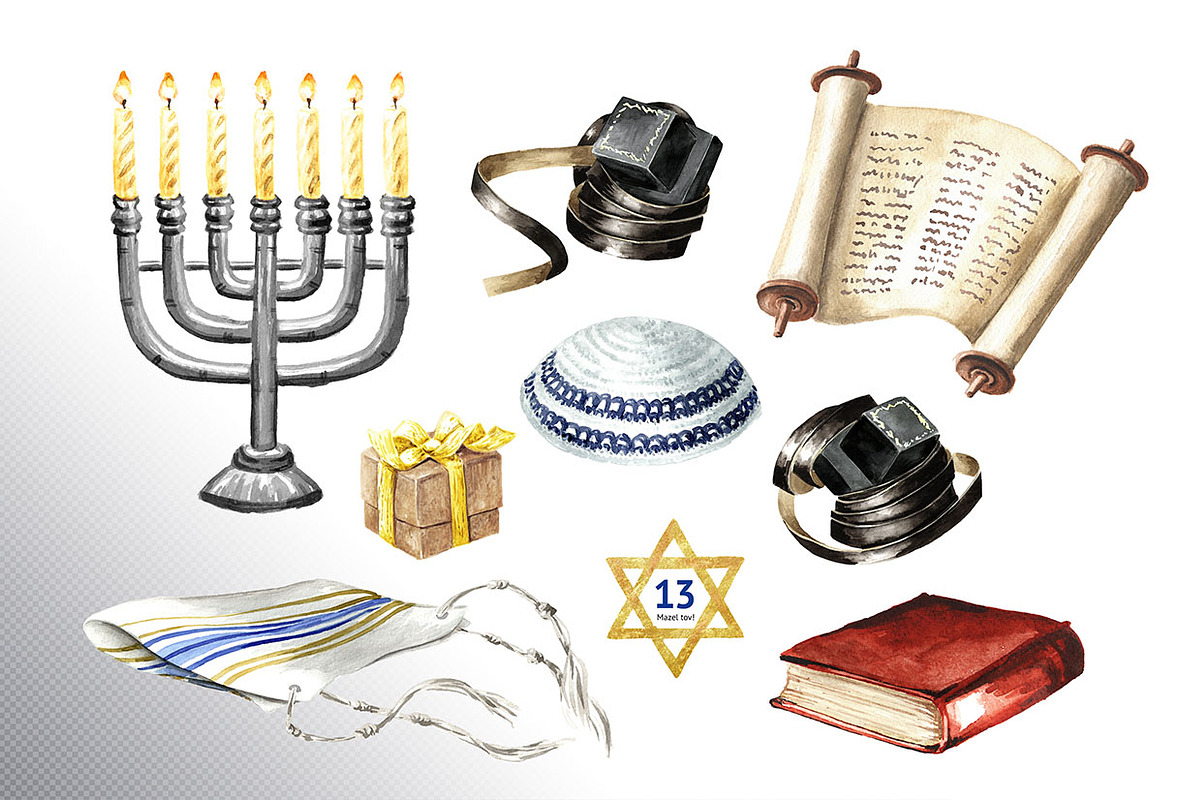 Bar Mitzvah. Watercolor collection, an Illustration by Daria Ustiugova (Photo 15 of 17)