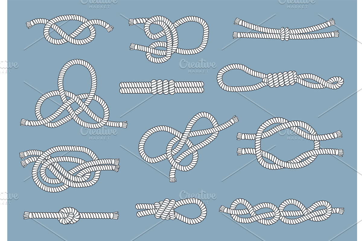 Rope knots and loops. Nautical nodes, an Animal Illustration by YummyBuum