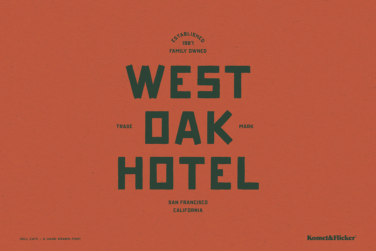 HELL CATS, a Sans Serif Font by Komet & Flicker (Photo 8 of 13)
