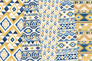 Navy & Gold Boho Seamless Patterns, a Pattern Graphic by Avenie Digital (Thumbnail 3 of 4)
