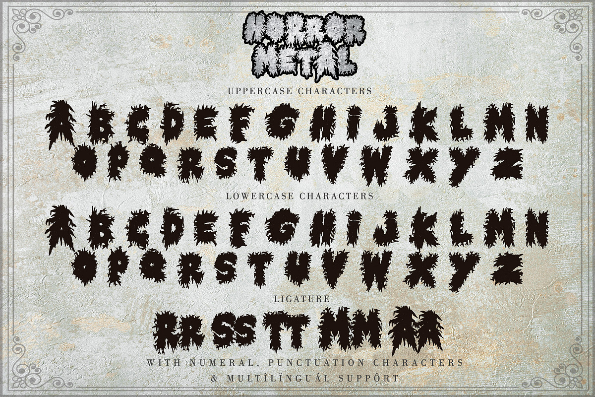 Horror Metal, a Font by Letterara (Photo 8 of 9)